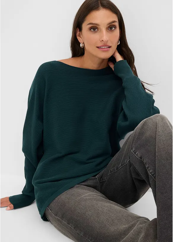 Pull oversize &agrave; manches chauve-souris, bonprix