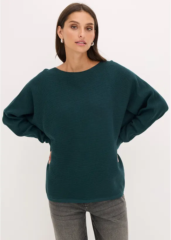 Pull oversize &agrave; manches chauve-souris, bonprix