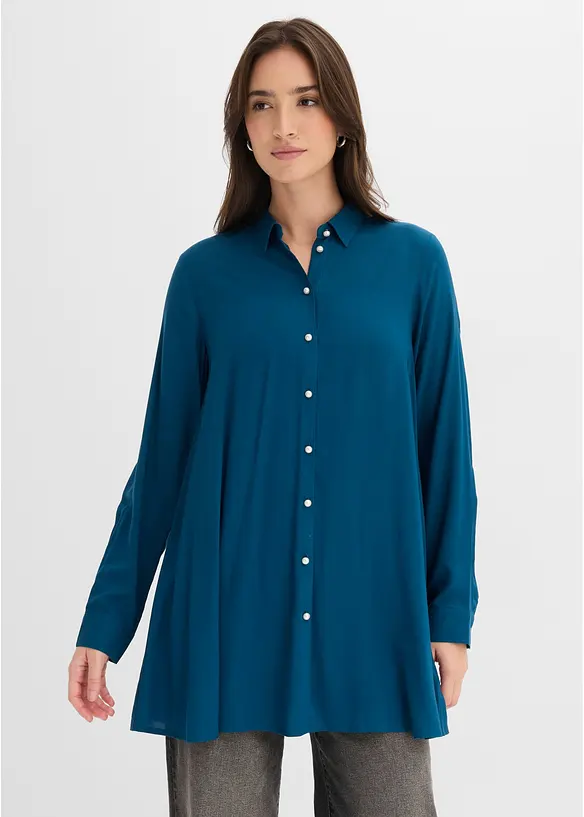 Longbluse aus reiner Viskose, bonprix