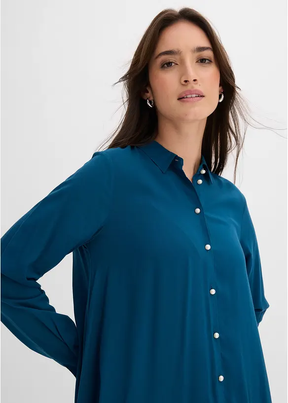 Longbluse aus reiner Viskose, bonprix