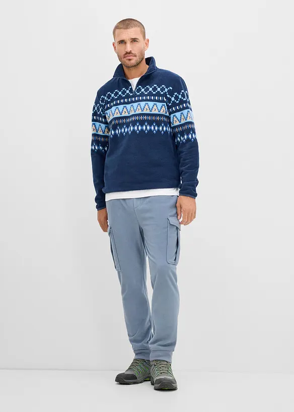 Pantalon cargo en polaire, regular, bonprix