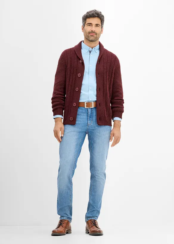 Strickjacke mit Rippenmuster, bonprix