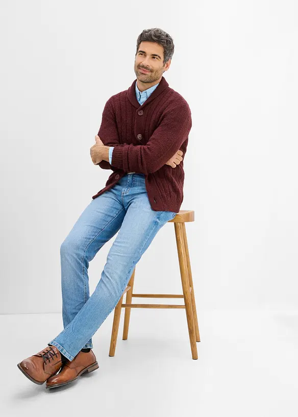 Strickjacke mit Rippenmuster, bonprix