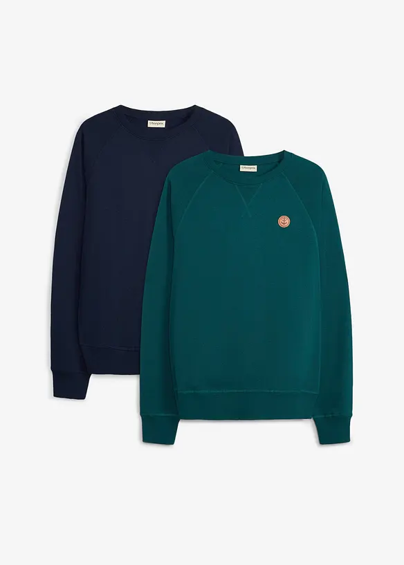 Lot de 2 sweat-shirts, bonprix