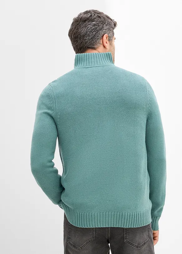 Gilet en grosse maille &agrave; col montant, bonprix