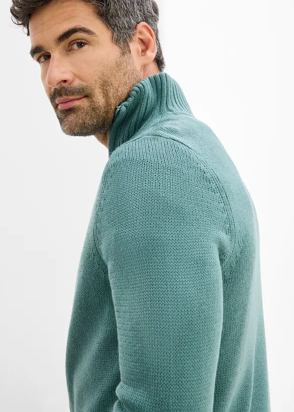 Gilet en grosse maille &agrave; col montant, bonprix