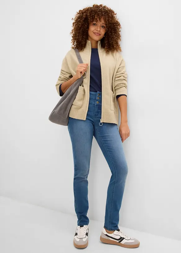 Jean Skinny taille haute, chaud et sculptant, bonprix