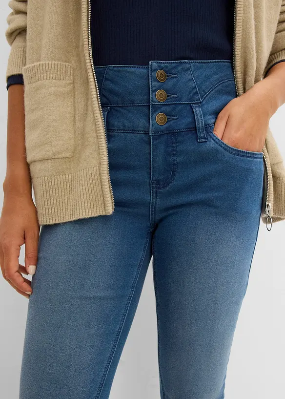 Jean Skinny taille haute, chaud et sculptant, bonprix