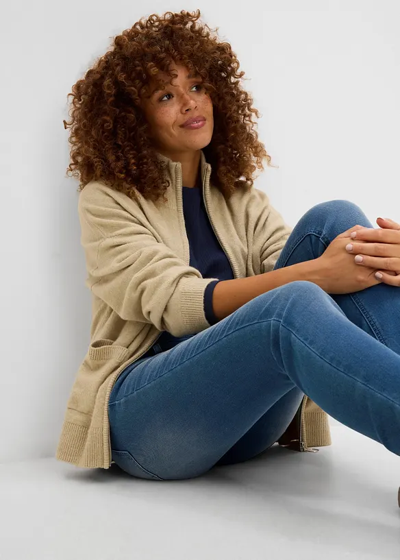 Jean Skinny taille haute, chaud et sculptant, bonprix