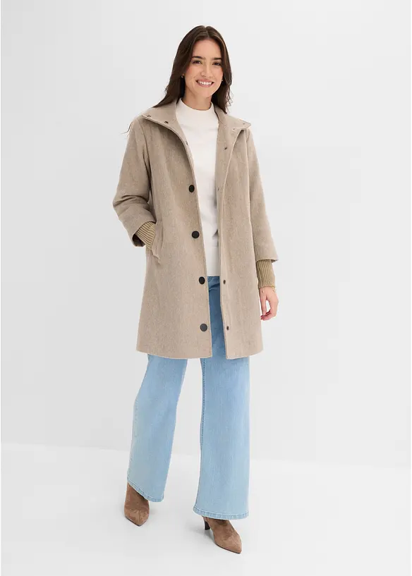 Manteau court chin&eacute;, bonprix