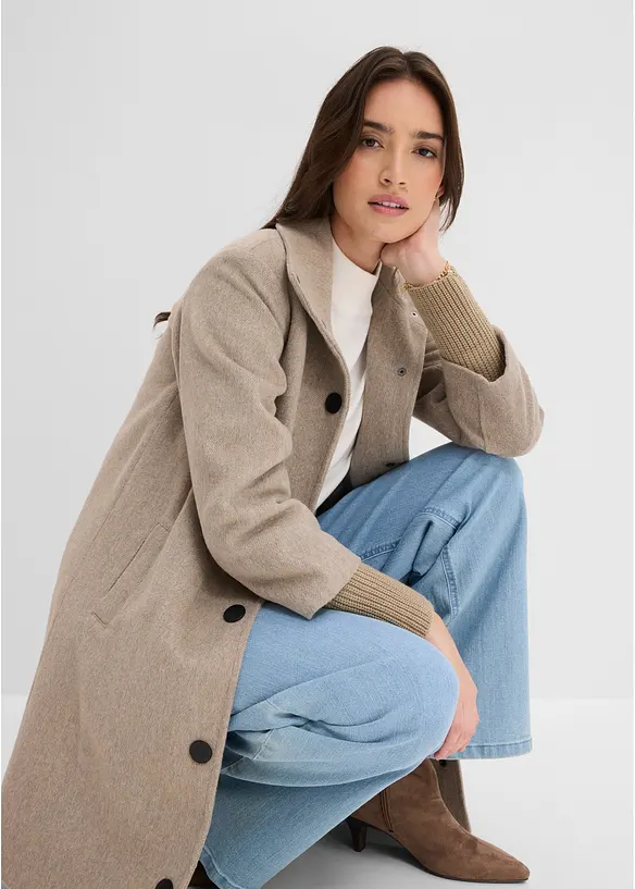 Manteau court chin&eacute;, bonprix