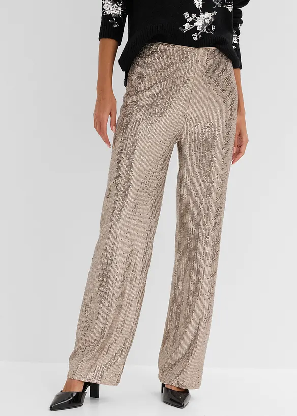 Paillettenhose mit Bequembund, bonprix