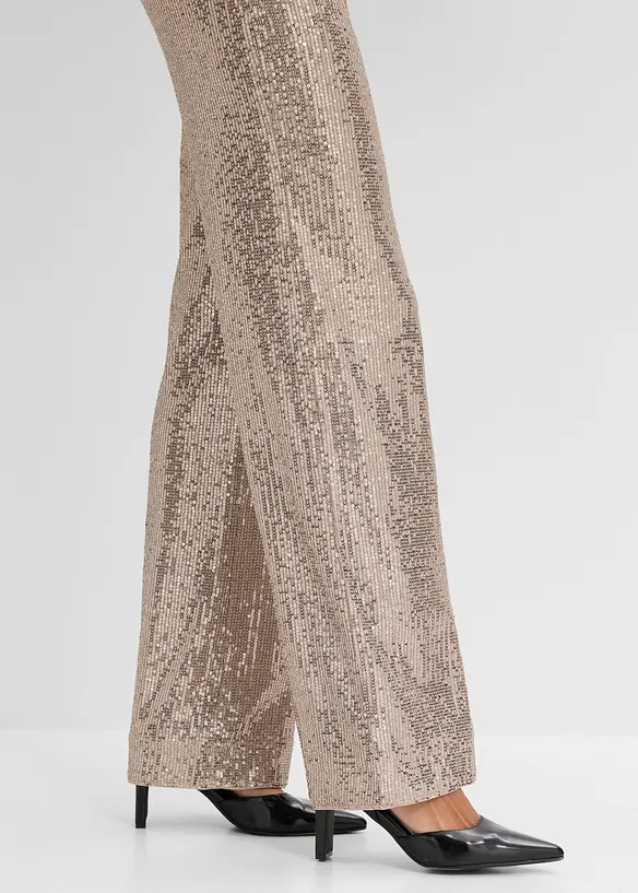 Paillettenhose mit Bequembund, bonprix