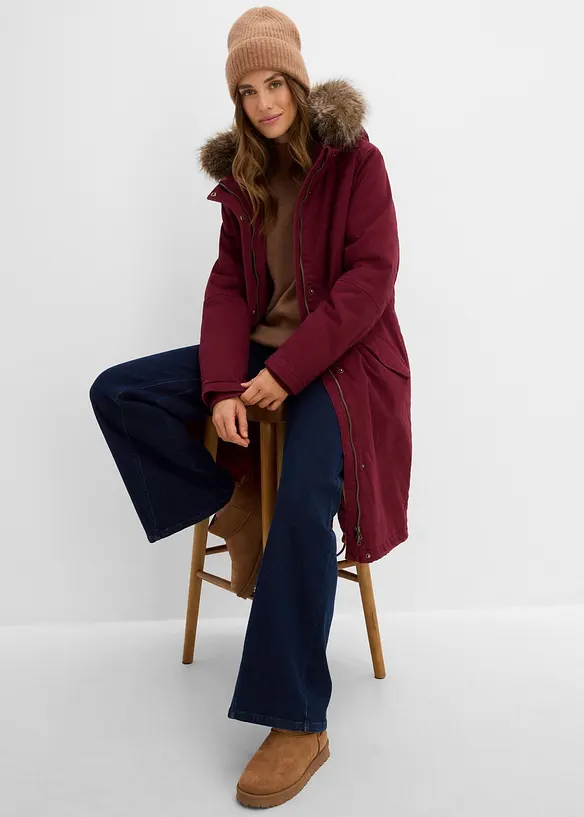 Parka longue et rembourr&eacute;e, bonprix
