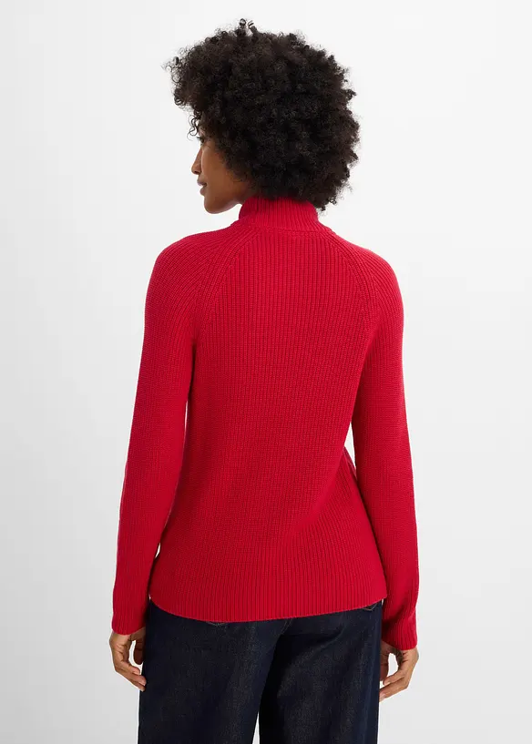 Pull en maille c&ocirc;tel&eacute;e 100% coton, bonprix