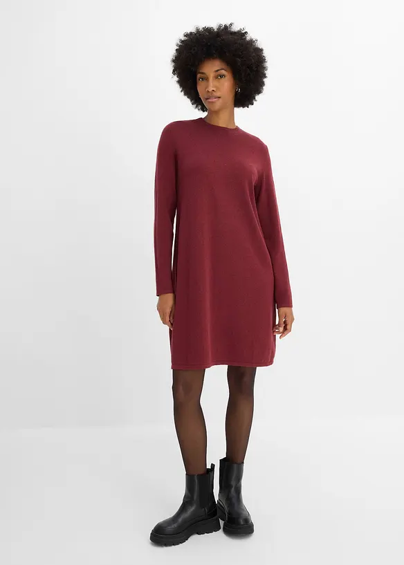 Robe en maille, coupe trap&egrave;ze, bonprix