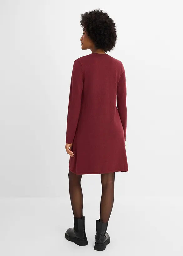 Robe en maille, coupe trap&egrave;ze, bonprix