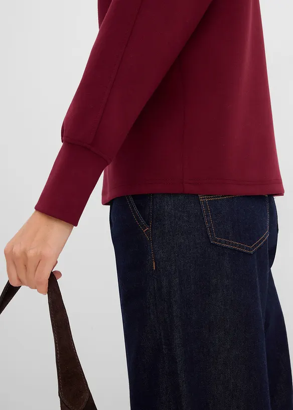 Sweat oversize en mati&egrave;re n&eacute;opr&egrave;ne douce, bonprix