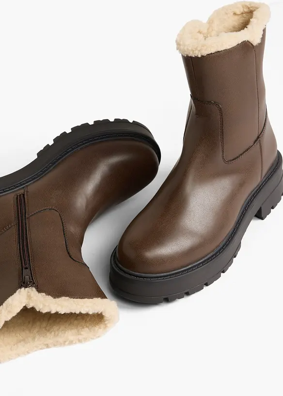 Boots fourr&eacute;es, bonprix