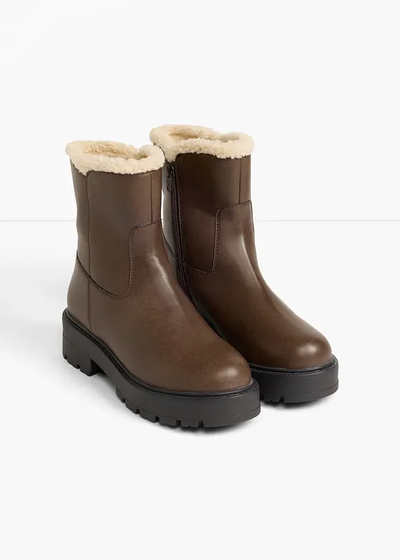 Boots fourr&eacute;es, bonprix