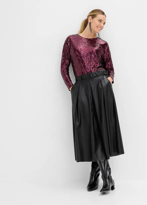 Pailletten-Langarmshirt, bonprix