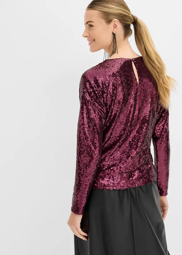 Pailletten-Langarmshirt, bonprix