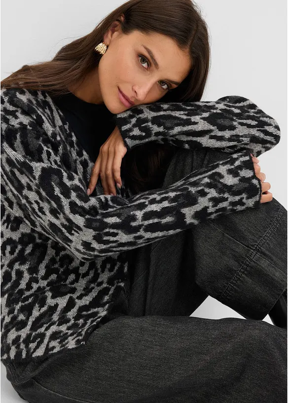 Strickjacke mit V-Ausschnitt, bonprix