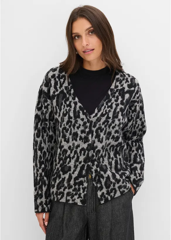 Strickjacke mit V-Ausschnitt, bonprix