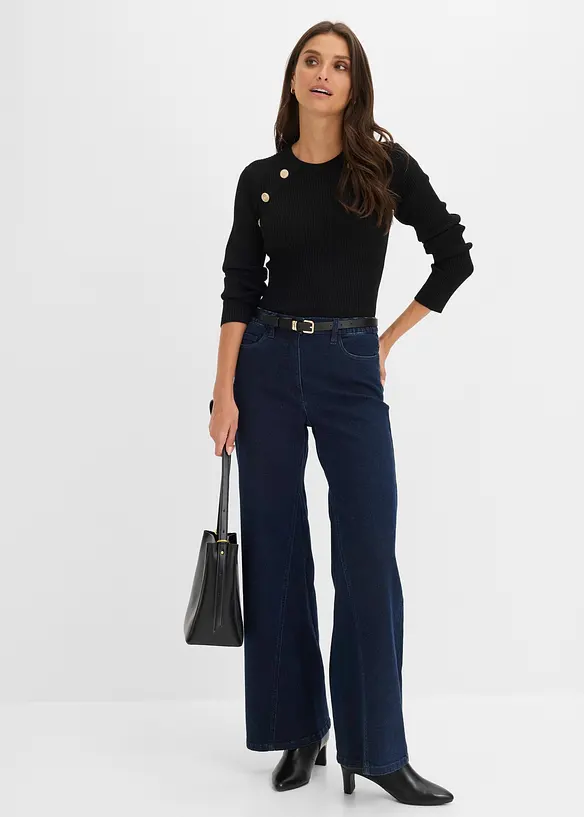 Pull en fine maille, viscose majoritaire, bonprix