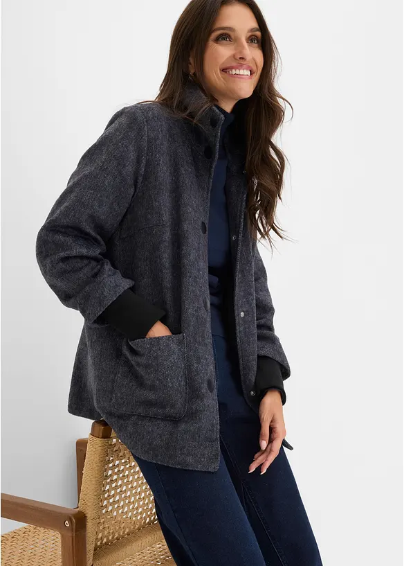 Veste &agrave; col montant, bonprix