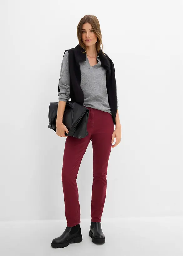 Pantalon twill en coton extensible, bonprix