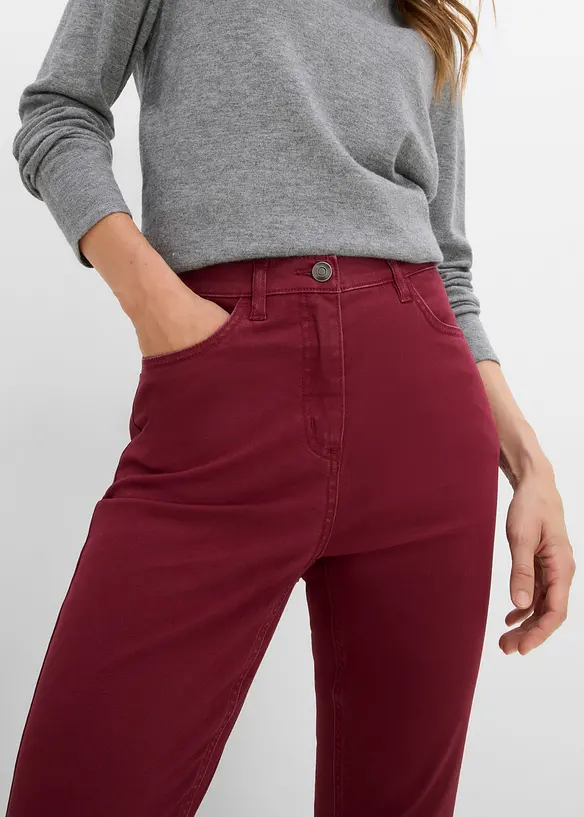 Pantalon twill en coton extensible, bonprix