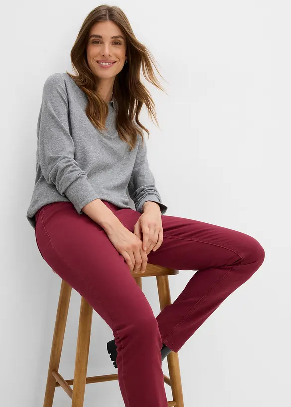 Pantalon twill en coton extensible, bonprix