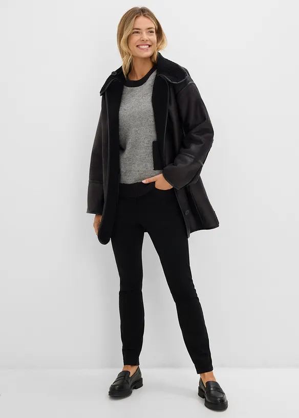 Pantalon twill en coton extensible, bonprix