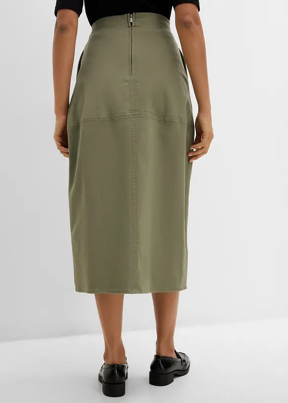 Jupe en twill avec poches, bonprix