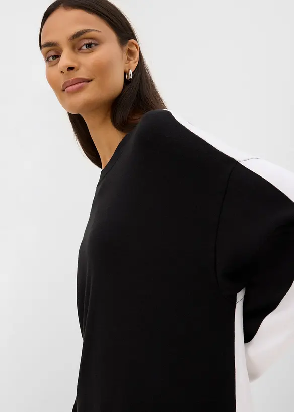 Pull asym&eacute;trique en viscose majoritaire, bonprix