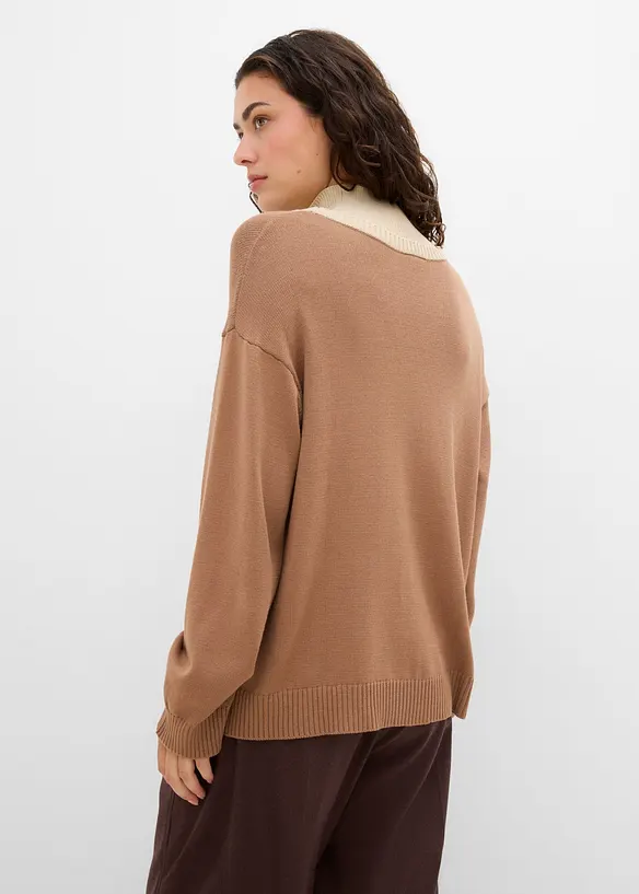 Rollkragenpullover aus softem Viskose-Mix, bonprix