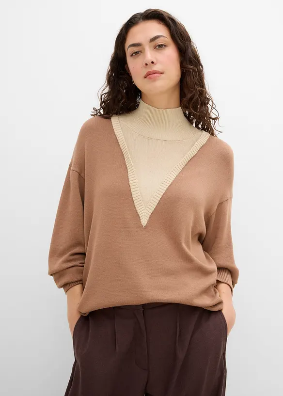 Rollkragenpullover aus softem Viskose-Mix, bonprix