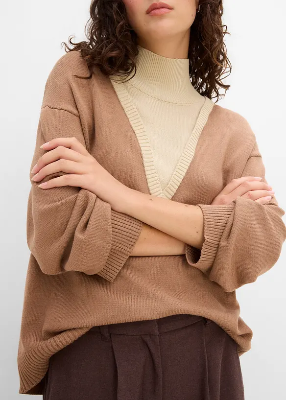 Rollkragenpullover aus softem Viskose-Mix, bonprix