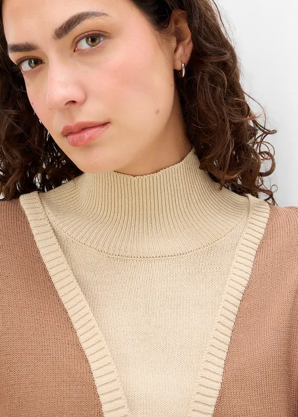 Rollkragenpullover aus softem Viskose-Mix, bonprix
