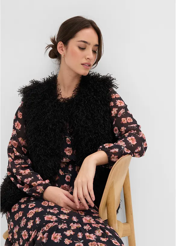 Gilet sans manches en peluche avec poches, bonprix