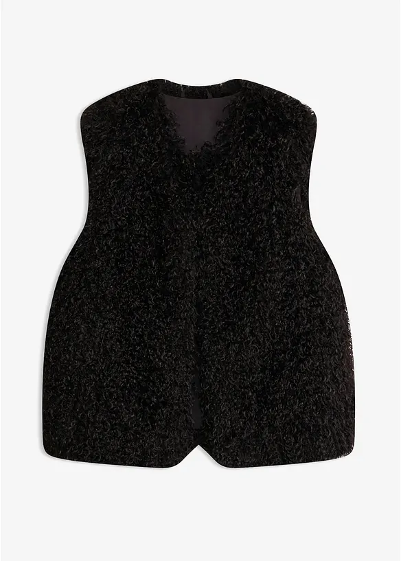 Gilet sans manches en peluche avec poches, bonprix