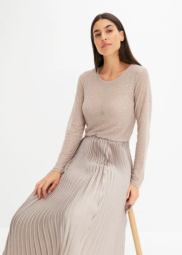Langarmshirt mit Glitzerapplikationen, bonprix