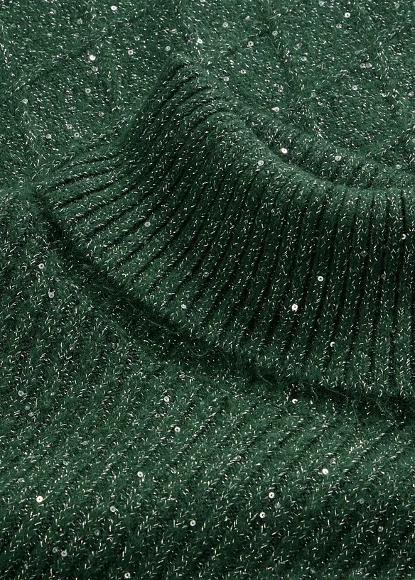 Robe en maille &agrave; sequins, bonprix