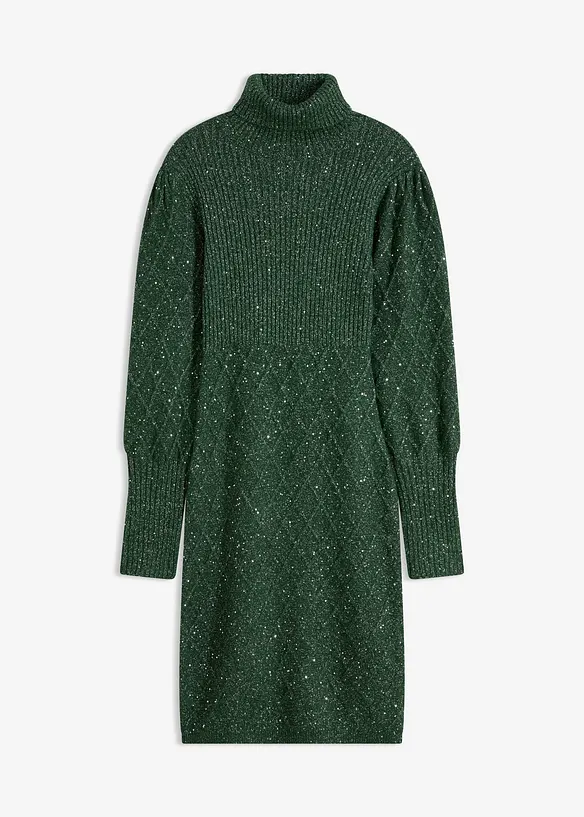Robe en maille &agrave; sequins, bonprix