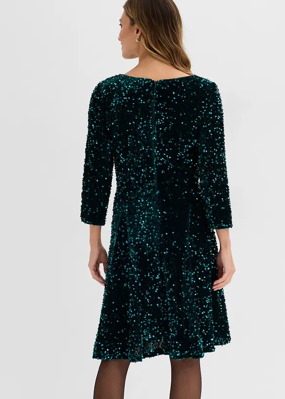 Ausgestelltes Paillettenkleid, bonprix