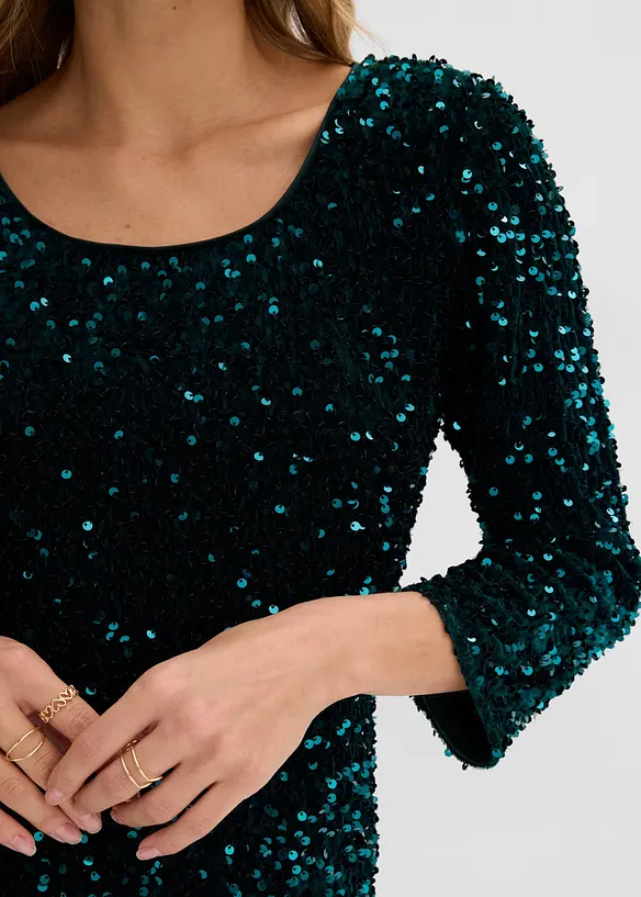 Ausgestelltes Paillettenkleid, bonprix