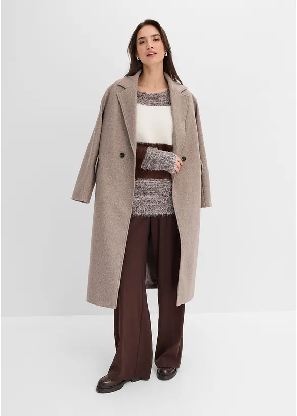 Pull color block en grosse maille, bonprix