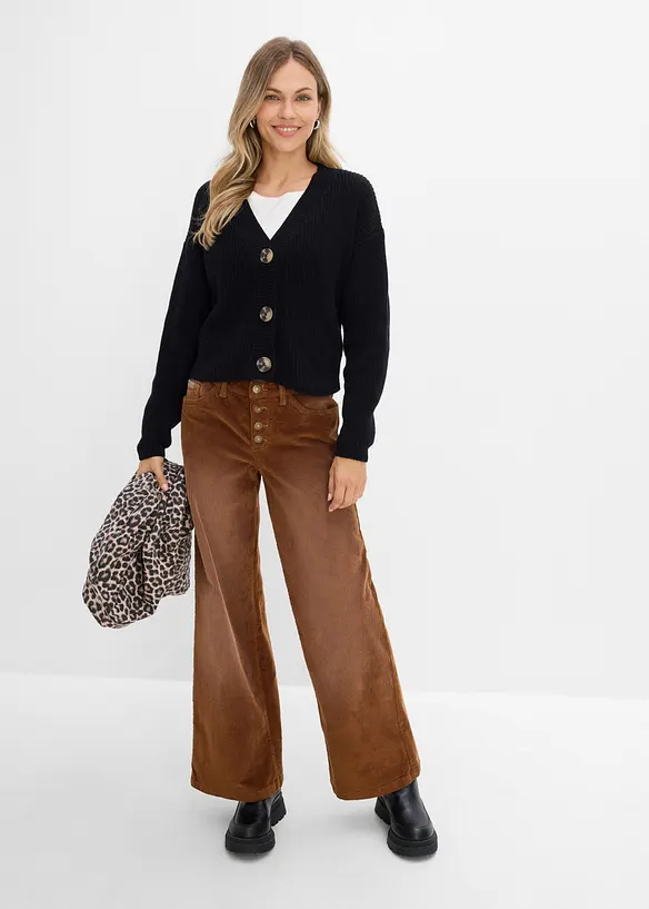 Grobstrickjacke aus reiner Baumwolle, bonprix