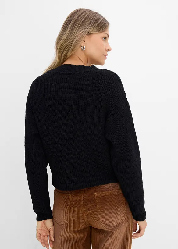 Grobstrickjacke aus reiner Baumwolle, bonprix
